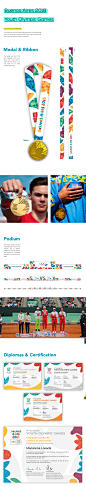 brand buenos aires desing Games identity look of the games Medal Olympics sports youth