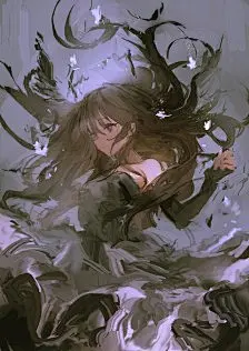 侵删｜P站 少女 pixiv 梦幻 插画 唯美 动漫 二次元 暗系 病娇 黑化 羽化（id_51873173）