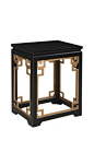 Greek key end table