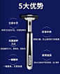 吉列（Gillette） 剃须刀刮胡刀手动吉利旋转双层威锋2层刀片刀头-tmall.com天猫