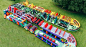Colorful Kids And Adult Inflatable Obstacle Course / Blow Up Jumping C – Inflatable-Zone