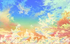 #场景插画# #天空# #彩霞# #插画# #动漫# #二次元#