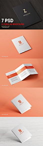 三折页宣传小册设计样机模板 Z-Fold Brochure A5 Mock-up_样机_乐分享素材网_psd素材_平面素材_png素材_免费素材_素材共享平台