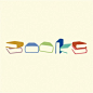 Great way to make type unique and creative, I love how the book images are used to create the word books!: 