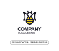 AI M字母蜜蜂logo