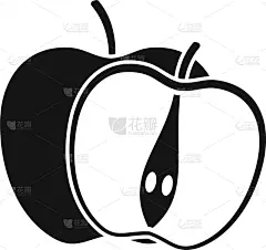 苹果,图标,简单,时尚,清新,食品,维生素,果汁,熟的,水果