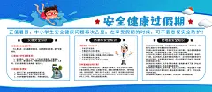 安全健康过假期宣传栏