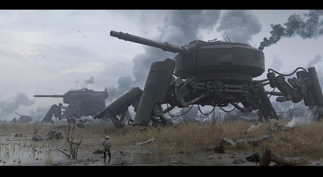 Walking tank-花瓣网