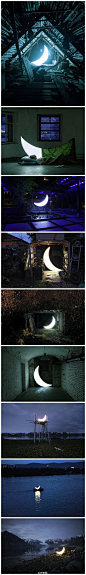 #晚安#世界安静了，一个人的月亮，等你睡着，和你晚安。(Leonid Tishkov & Boris Bendikov/图)
