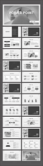 黑白灰简约大气工作总结报告汇报PPT-源文件