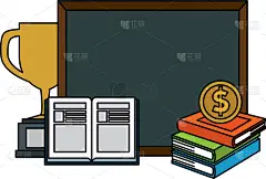 教科书,黑板,奖杯,商务,杯,图书馆,书店,奖,科学,叠