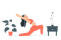 瑜伽练习插画