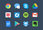 Some colorful flat icons PSD-UI中国-专业界面设计平台