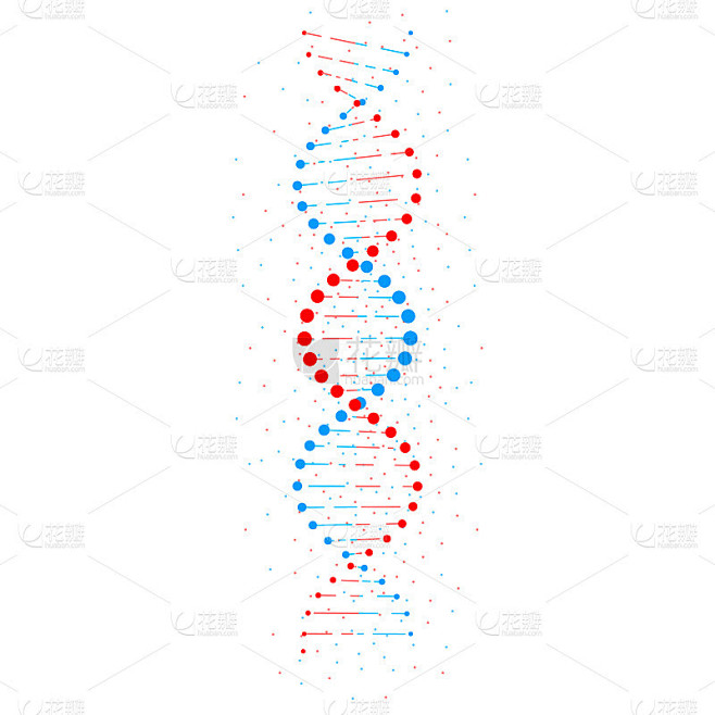 摘要从白色背景上分离出DNA结构。矢量图