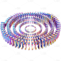 C4D-3D立体酸性风多米诺骨牌8