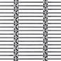 Banker Wire Mesh M13Z-187 is a heavy, mid-range "rigid cable" weave. Consistently spaced straight wires are intersected by three unique cross wires that are heavily tooled.