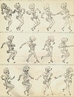 迪士尼皮克斯动画人物手稿
