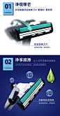 吉列威锋2手动剃须刀刮胡刀吉利锋速老式男士双层刀片刀头刀架-tmall.com天猫