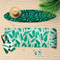 Tropical Banana leaf Patterns set : Tropical Banana leaves. Vector seamless pattern set.You can use these on a variety of projects such as posters, package design, postcards, useful for product mock-ups, flyers, t-shirts, typography and much more.