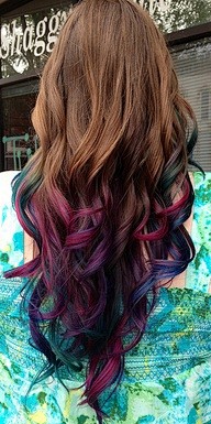 purple and blue hair...