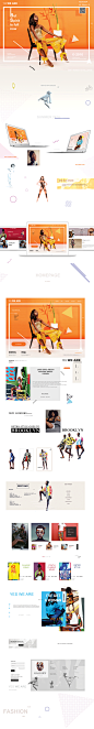 YES WE ARE - Fashion concept (e commerce) Web Design : African fashion style Web Design with memphis elements