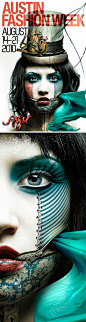 Poster design for Austin Fashion Week 2010 - Gary Dorsey {surreal photo manipulation retouching}: 