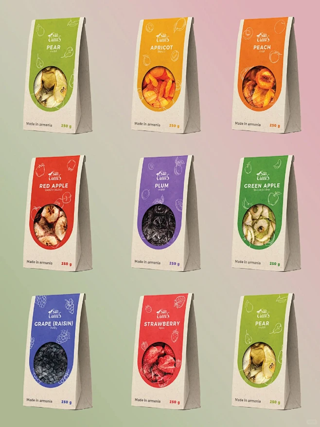 干果包装，果脯包装，镂空自立袋包装设计
