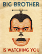 Big Brother : Estante / Fnac. Portrait of 1984's character Big Brother.Art direction by José Séneca / Adagietto.