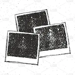复古相框手绘素描集模板设计。矢量图