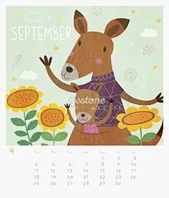 韩国插画_台历_日历_插画_风光_风景_清新_Yestone邑石网_高品质的版权图片及商业正版图片素材提供商