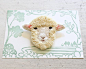 Embroidery sheep フェルト刺繍の羊 by PieniSieni