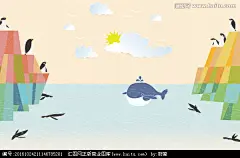 卡通手绘大海企鹅（tif分层）