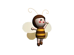 3D卡通效果小蜜蜂设计图