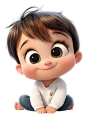 手办，可爱，小宝宝，小孩子，免抠素材，C4D，合成 c4d素材 家居素材 IP角色 c4d 树叶 三维场景 KV 电商美工群:129134938  c4d搭建 大促元素 电商立体场景 PNG 合成素材