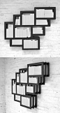 荷兰设计师Gerard de Hoop设计的这款书架由三层木头叠加而成，正面由大小不一的9个格子组成，可用来摆放高低不一的书。书有高低胖瘦，书架理应量体裁衣，不是吗？
