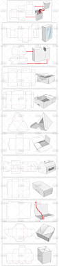 各类型包装盒快递盒刀模展开图纸盒拎袋3D展示平面设计素材源文件-淘宝网