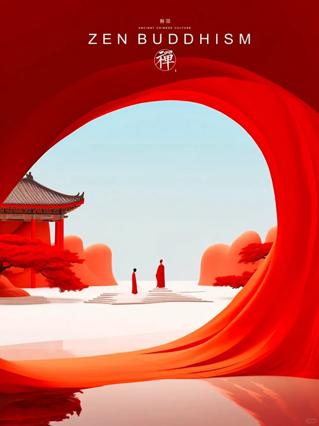 红色禅意 - 小红书图片_背景图片图片素材-花瓣网