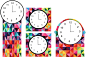 accessories clocks colour geometric ILLUSTRATION  pattern product design  texture time vibrant