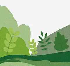 绿色手绘植物大山边框纹理免抠素材 免费下载 页面网页 平面电商 创意素材 png素材