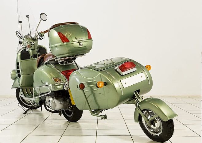 a green motorcycle p...