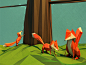 Dribbble - Foxy Family by Jeremiah Shaw