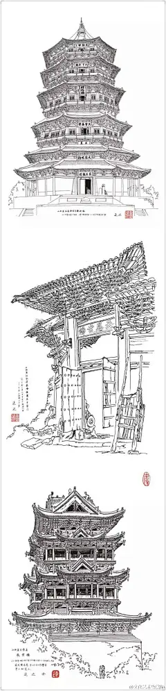 【一个人，一支笔，记录正在失落的故乡】一个半路出家的手绘爱好者，一个古建筑狂热爱好者，独自行走在大地上，用手绘记录了那些正在消亡的寺庙、陵寝、村堡、宫观…那些中国人曾经的故乡。 ​​​​