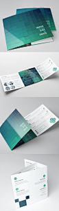 Square Tri-fold Brochure Template: 