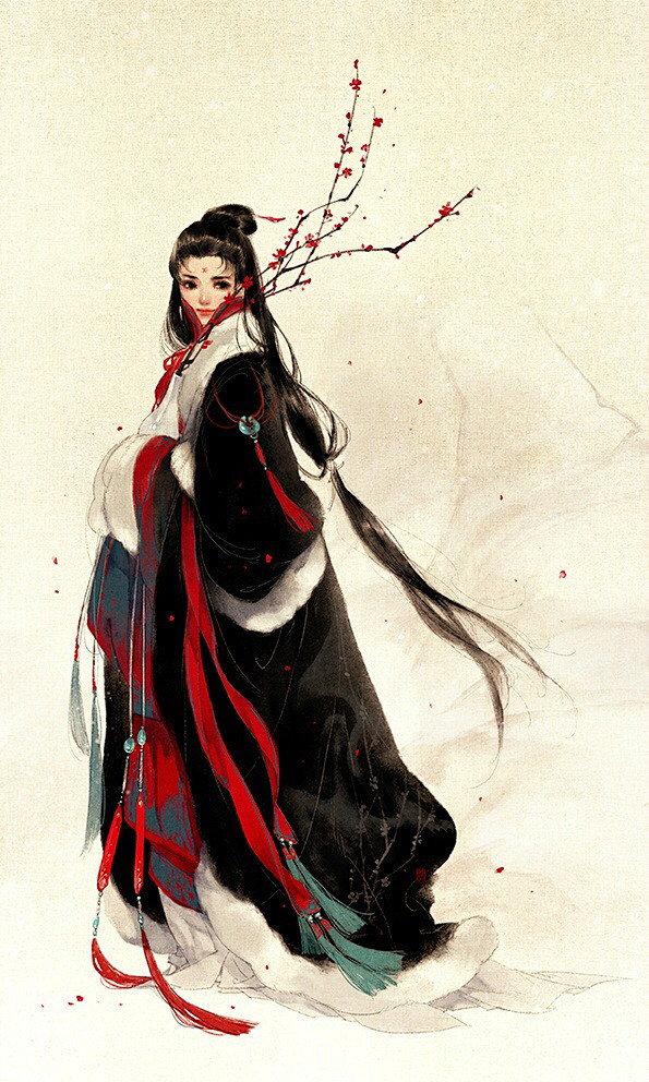 古风手绘插画伊吹五月绘