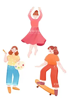 人物  - 源文件下载【酷图网】三个女孩,可爱女孩,活泼女孩,儿童,女孩,男孩,卡通人物,小男孩,卡通女孩,可爱的小男孩,手绘,三个人,