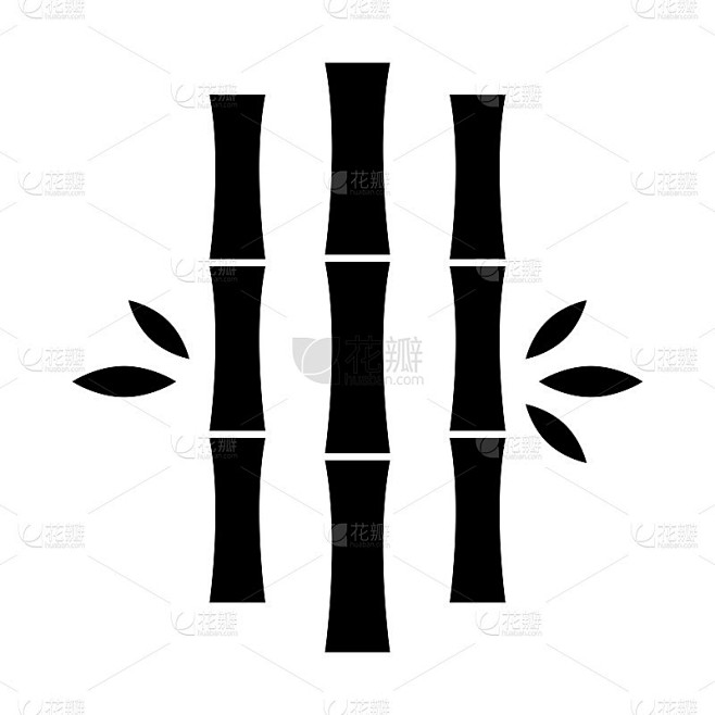 竹图标设计矢量模板插图