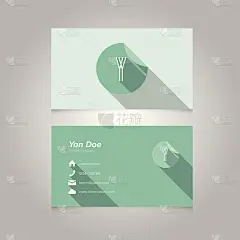 简单的名片模板与字母字母Y