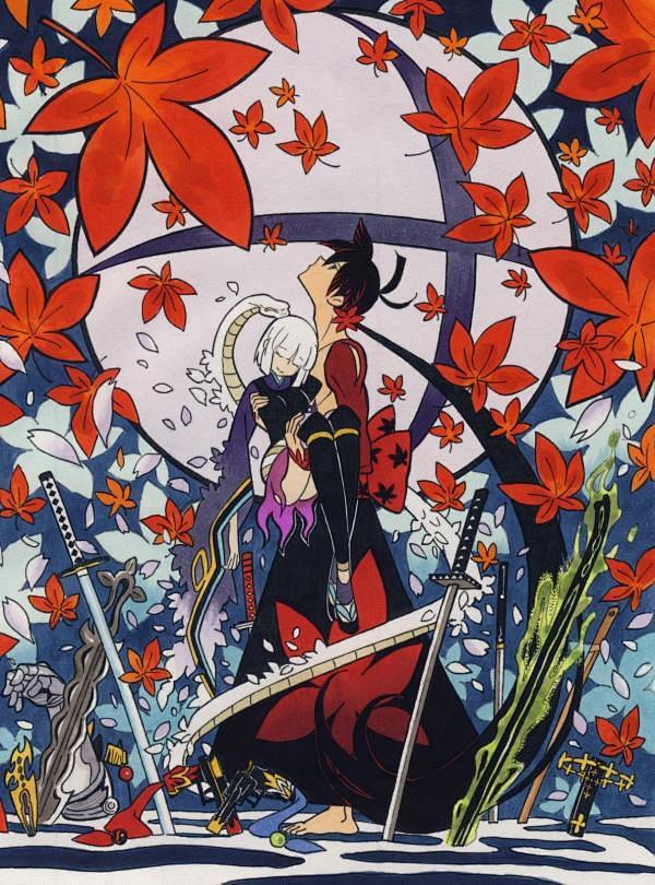 涂鸦王国精品插画分享绘师クロミチ，画风有...