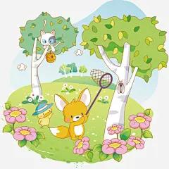 捉虫子游戏免抠素材_新图网 https://ixintu.com png免费 png免费下载 捉虫子 春天 海报 装饰