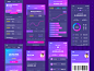 Finance UI Summarize money dashboard data gradient purple wallet finance website web illustration logo ui